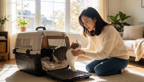 진료실 앞 고양이 발버둥, 이동장 길들이기가 해법이다