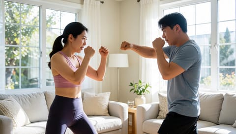 맨몸 유산소 운동 섀도복싱, 초보자를 위한 기본자세