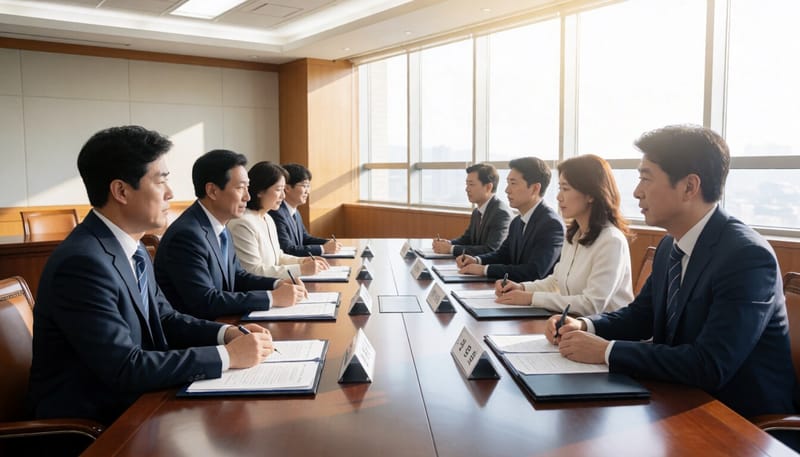 식품안전 정책 논의를 위한 회의실 전경