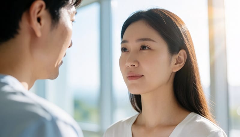목 부위에 볼록하게 만져지는 혹을 촬영한 모습