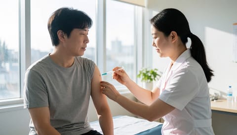 온몸 으슬으슬 근육통인데 독감주사 맞아도 되나