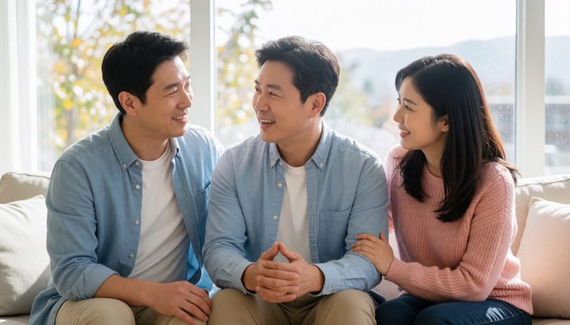 옆구리와 등 쪽 통증을 손으로 움켜잡고 있는 남성의 모습