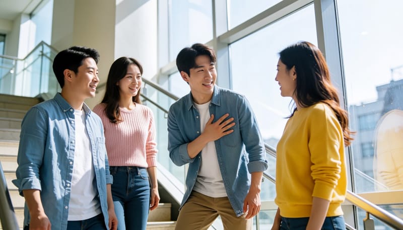 계단을 오르다 가슴 통증으로 멈춰선 남성