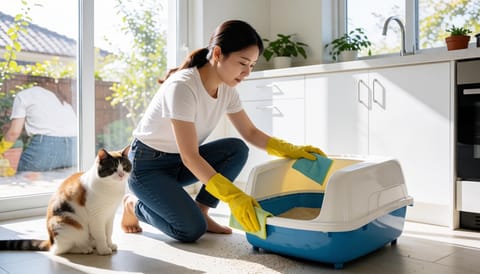 고양이 모래 청소 후 손 씻기, 톡소플라즈마 예방 기본