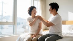 어깨가 안 올라가고 밤마다 쑤신다면, 오십견 운동으로 풀어보기