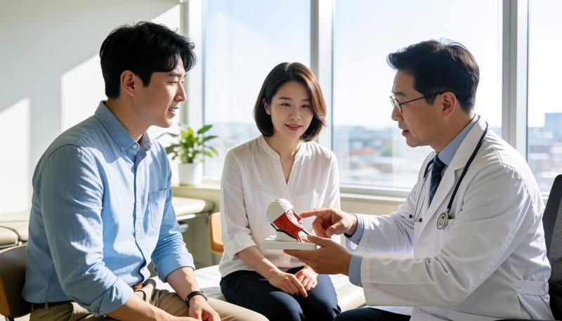 비뇨의학과에서 진료받는 남성 환자