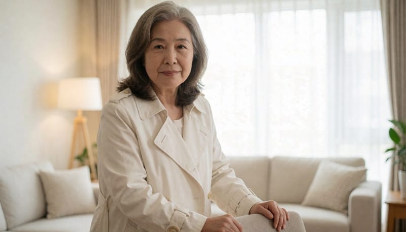 수면제 기운이 남아 아침에 어지러움을 느끼는 여성