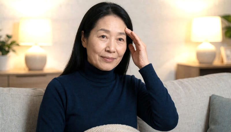 담요를 덮고 오한과 고열에 시달리는 여성