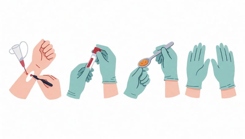 음식 알레르기 진단 과정을 보여주는 설명 그림