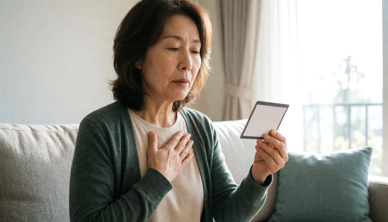 집에서 호흡을 가다듬으며 말하기 연습하는 모습
